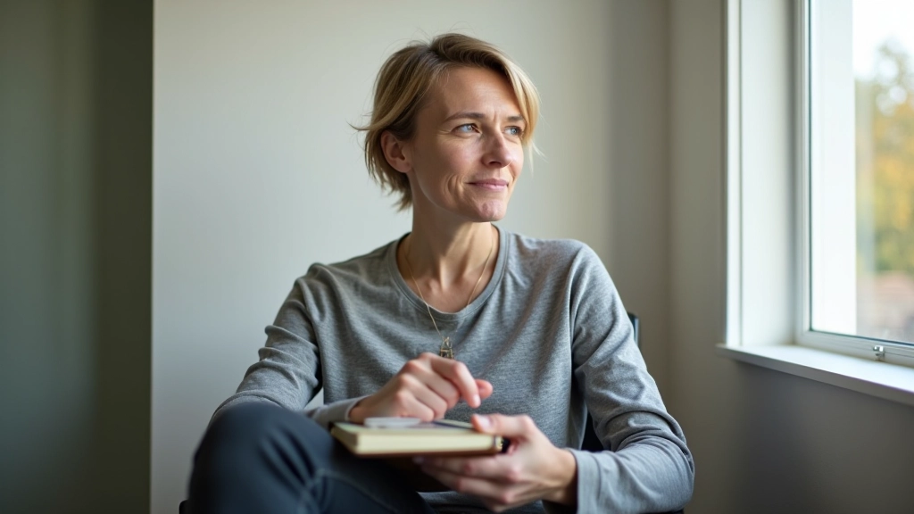 Person in ruhiger Umgebung während einer Reflexionspause